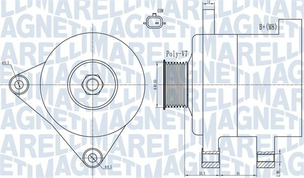 Magneti Marelli 063732101010 - Ģenerators autospares.lv