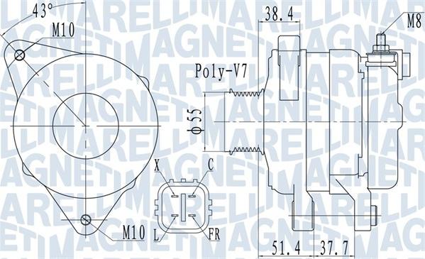 Magneti Marelli 063732121010 - Ģenerators www.autospares.lv