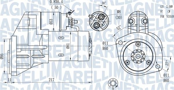 Magneti Marelli 063720660010 - Starteris autospares.lv