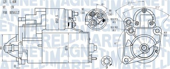 Magneti Marelli 063720784010 - Starteris autospares.lv