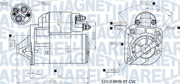 Magneti Marelli 063721442010 - Стартер www.autospares.lv