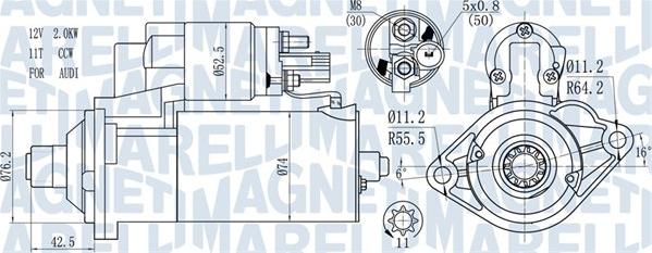 Magneti Marelli 063721512010 - Starteris www.autospares.lv