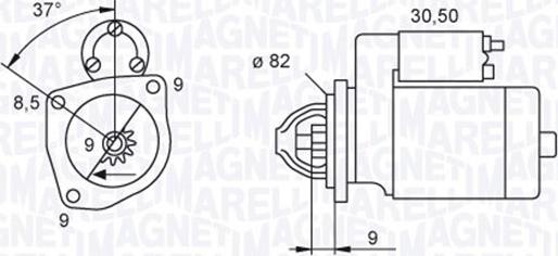 Magneti Marelli 063721045010 - Starteris autospares.lv