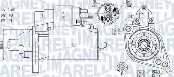 Magneti Marelli 063721397010 - Starteris autospares.lv