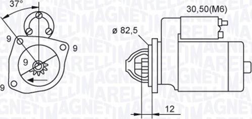 Magneti Marelli 063721264010 - Starteris autospares.lv