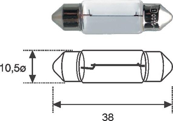 Magneti Marelli 009418100000 - Kvēlspuldze, Numura apgaismojuma lukturis www.autospares.lv