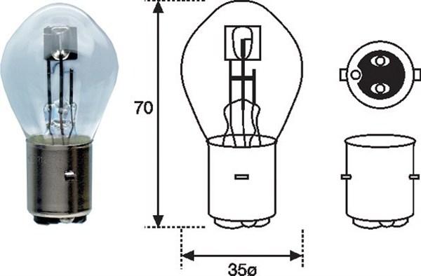 Magneti Marelli 002588200000 - Лампа накаливания, фара дальнего света www.autospares.lv