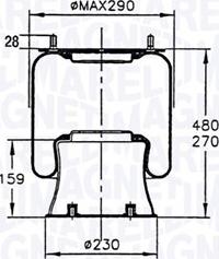 Magneti Marelli 030607020100 - Pneimoatsperes spilvens, Pneimopiekare www.autospares.lv