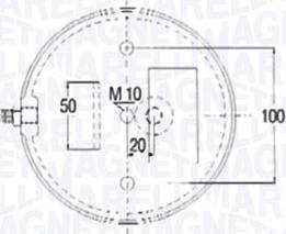 Magneti Marelli 030607020185 - Pneimoatsperes spilvens, Pneimopiekare www.autospares.lv