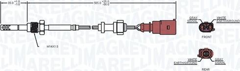 Magneti Marelli 172000015010 - Devējs, Izplūdes gāzu temperatūra www.autospares.lv