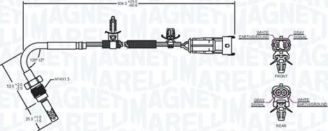 Magneti Marelli 172000221010 - Devējs, Izplūdes gāzu temperatūra www.autospares.lv