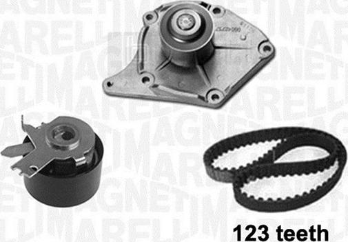 Magneti Marelli 341404170001 - Водяной насос + комплект зубчатого ремня ГРМ www.autospares.lv