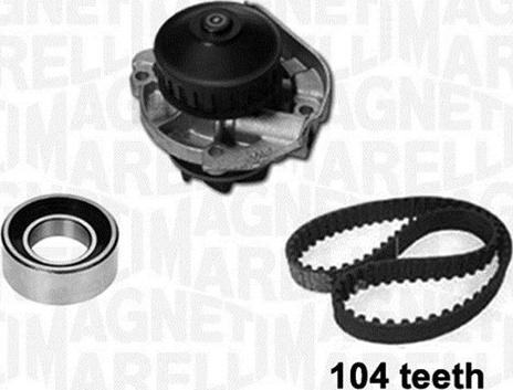 Magneti Marelli 341405660001 - Водяной насос + комплект зубчатого ремня ГРМ www.autospares.lv