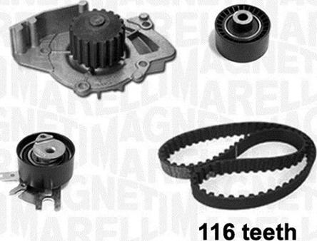 Magneti Marelli 341401690001 - Водяной насос + комплект зубчатого ремня ГРМ www.autospares.lv