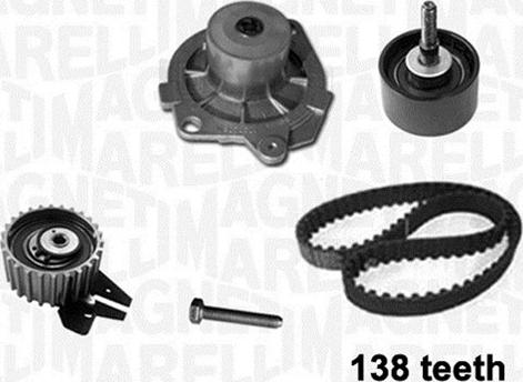 Magneti Marelli 341403980001 - Водяной насос + комплект зубчатого ремня ГРМ www.autospares.lv