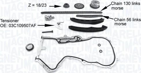 Magneti Marelli 341500001200 - Sadales vārpstas piedziņas ķēdes komplekts autospares.lv