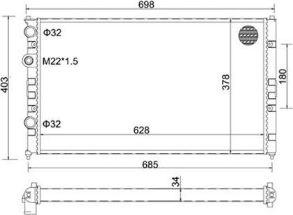 Magneti Marelli 359000300360 - Radiators, Motora dzesēšanas sistēma autospares.lv