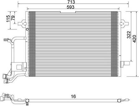 Magneti Marelli 359003220050 - Kondensators, Gaisa kond. sistēma www.autospares.lv