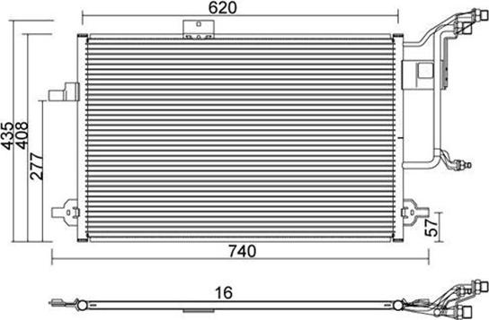 Magneti Marelli 359003220080 - Kondensators, Gaisa kond. sistēma www.autospares.lv