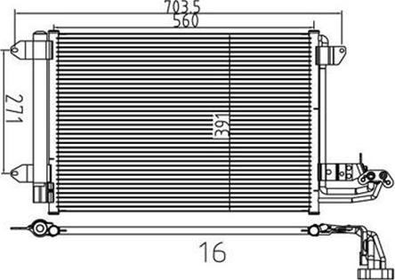 Magneti Marelli 359003220120 - Kondensators, Gaisa kond. sistēma www.autospares.lv