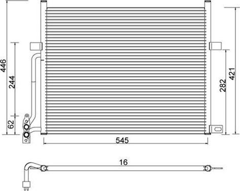 Magneti Marelli 359003220210 - Kondensators, Gaisa kond. sistēma www.autospares.lv