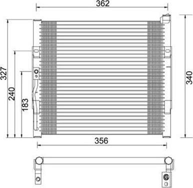 Magneti Marelli 359003220700 - Kondensators, Gaisa kond. sistēma www.autospares.lv