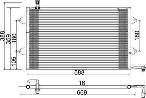 Magneti Marelli 359003221650 - Kondensators, Gaisa kond. sistēma www.autospares.lv