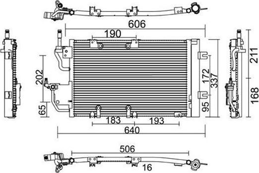 Magneti Marelli 359003221320 - Condenser, air conditioning www.autospares.lv