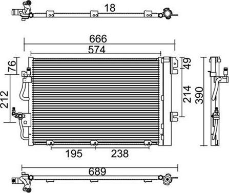 Magneti Marelli 359003221290 - Kondensators, Gaisa kond. sistēma www.autospares.lv