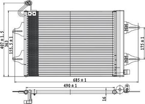 Magneti Marelli 359003221710 - Kondensators, Gaisa kond. sistēma www.autospares.lv