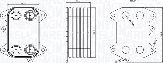 Magneti Marelli 350300003300 - Eļļas radiators, Motoreļļa www.autospares.lv