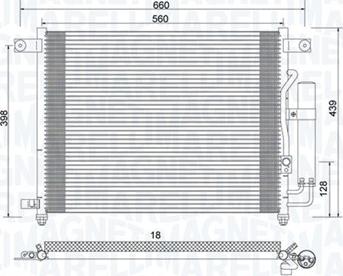 Magneti Marelli 350203943000 - Kondensators, Gaisa kond. sistēma www.autospares.lv