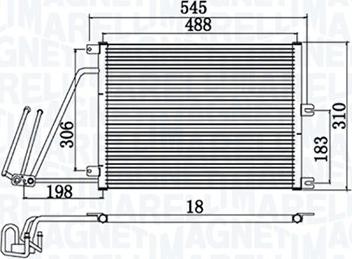 Magneti Marelli 350203950000 - Kondensators, Gaisa kond. sistēma autospares.lv