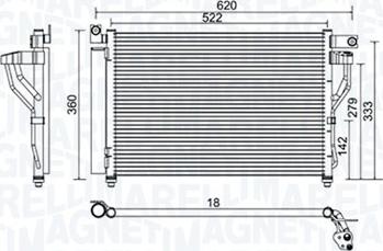 Magneti Marelli 350203957000 - Kondensators, Gaisa kond. sistēma www.autospares.lv