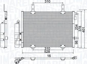 Magneti Marelli 350203905000 - Kondensators, Gaisa kond. sistēma www.autospares.lv