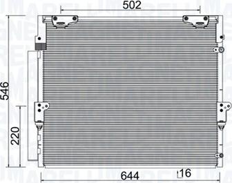 Magneti Marelli 350203926000 - Kondensators, Gaisa kond. sistēma www.autospares.lv