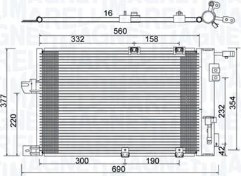 Magneti Marelli 350203927000 - Kondensators, Gaisa kond. sistēma www.autospares.lv