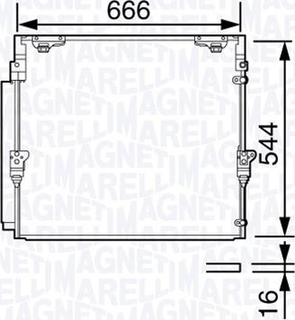 Magneti Marelli 350203693000 - Kondensators, Gaisa kond. sistēma www.autospares.lv