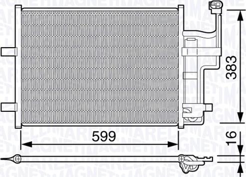 Magneti Marelli 350203667000 - Kondensators, Gaisa kond. sistēma www.autospares.lv