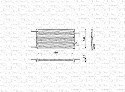 Magneti Marelli 350203144000 - Kondensators, Gaisa kond. sistēma www.autospares.lv