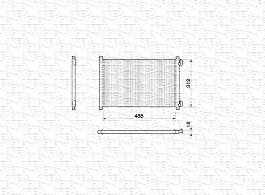 Magneti Marelli 350203142000 - Kondensators, Gaisa kond. sistēma www.autospares.lv