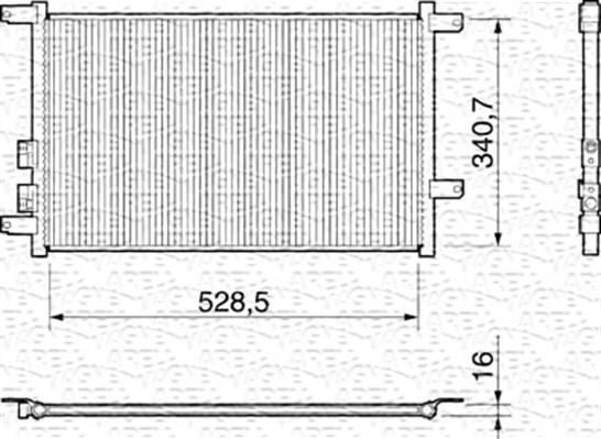 Magneti Marelli 350203156000 - Kondensators, Gaisa kond. sistēma www.autospares.lv