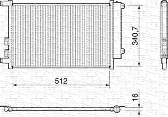 Magneti Marelli 350203157000 - Kondensators, Gaisa kond. sistēma www.autospares.lv