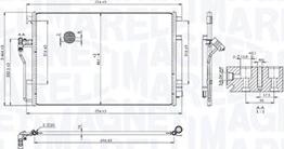 Magneti Marelli 350203104300 - Kondensators, Gaisa kond. sistēma www.autospares.lv