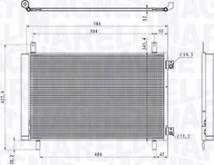 Magneti Marelli 350203105500 - Kondensators, Gaisa kond. sistēma www.autospares.lv