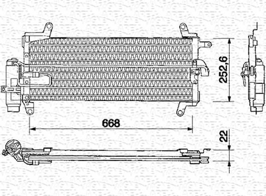 Magneti Marelli 350203136000 - Kondensators, Gaisa kond. sistēma www.autospares.lv