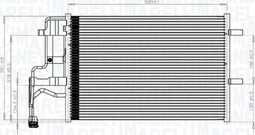 Magneti Marelli 350203844000 - Kondensators, Gaisa kond. sistēma www.autospares.lv