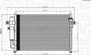 Magneti Marelli 350203846000 - Kondensators, Gaisa kond. sistēma www.autospares.lv