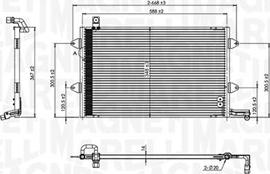 Magneti Marelli 350203840000 - Kondensators, Gaisa kond. sistēma www.autospares.lv