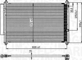 Magneti Marelli 350203850000 - Kondensators, Gaisa kond. sistēma www.autospares.lv